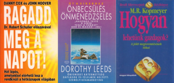 Danny Cox John Hoover, Dorothy Leeds, M. R. Kopmeyer - 3 m a siker elrshez: Ragadd meg a napot! (Ht lps, amelyekkel elrhet lesz a rendkvli a htkznapok vilgban) + t a sikerhez: nbecsls, nmenedzsels +  Hogyan lehetnk gazdagok? - A jlt megteremtsnek titkai
