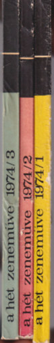 Kro Gyrgy (Szerk.) - 3 db A ht zenemve  1974/1, 2, 3. szmok