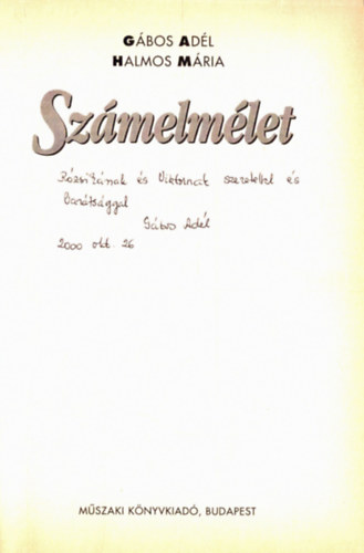 Gábos Adél-Halmos Mária - Számelmélet - Dedikált