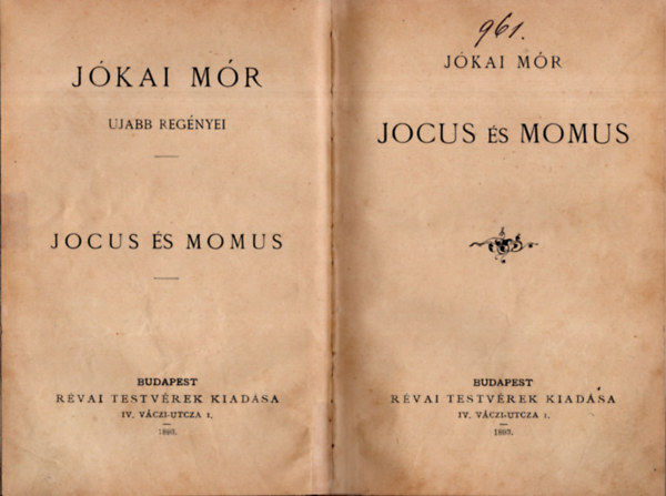 J�kai M�r - Jocus �s Momus