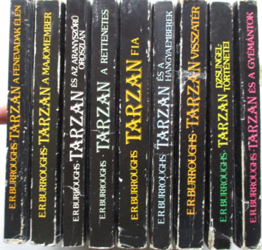 E.R. Burroughs - 9 db tarzan kötet (A fenevadak élén, a majomember, A rettenetes, Fia, Visszatér, Dzsungel történetei, És a gyémántok stb....)