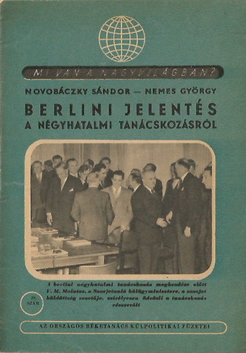 Berlini jelentés a négyhatalmi tanácskozásról
