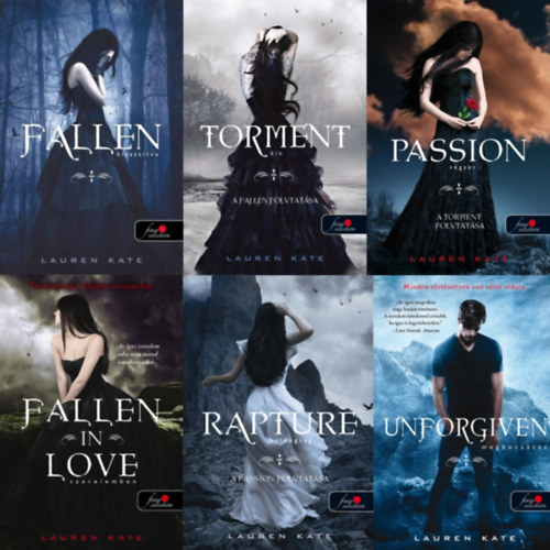 Lauren Kate - Fallen sorozat 1-5. + 3,5 (6 darab) (Fallen - Kitaszítva, Torment - Kín, Passion - Végzet, Fallen in Love - Szerelemben, Rapture - Boldogság, Unforgiven - Megbocsátás)