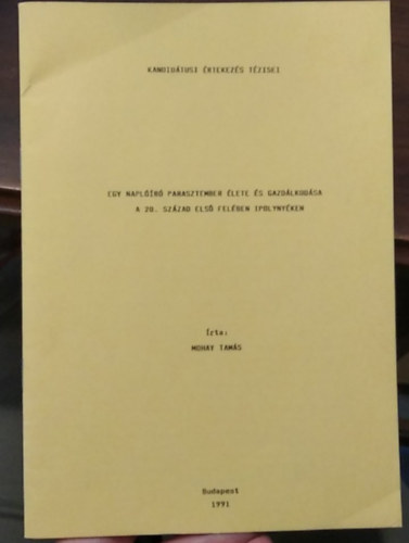 Egy naplóíró parasztember élete és gazdálkodása a 20. század első felében Ipolynyéken