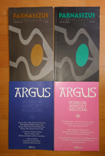 2 Argus s 2 Parnasszus folyiratszm: Argus 2003/8, 2004/4 - Parnasszus 2003/tl, 2004/tavasz