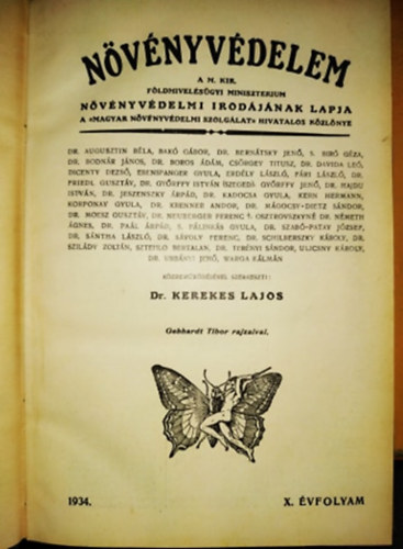 Dr. Kerekes Lajos - n�v�nyv�delem 1934 X. �vfolyam