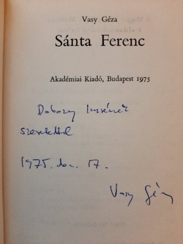 Vasy G�za - Kort�rsaink (S�nta Ferenc)