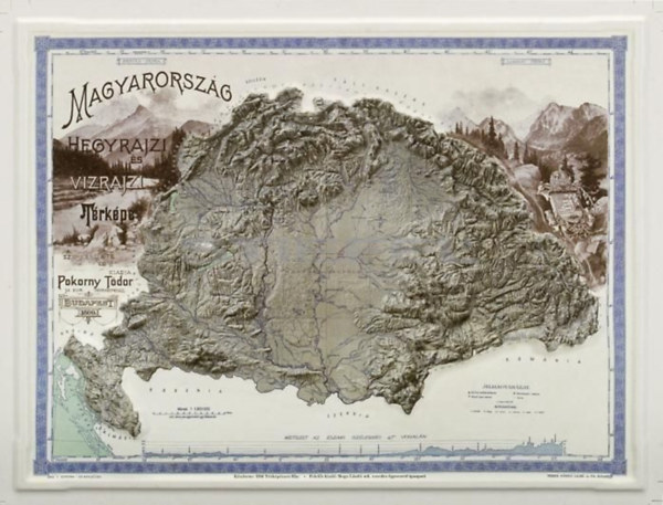 Pokorny Tdor - Magyarorszg hegyrajzi s vzrajzi trkpe (reprint kiads!)