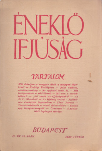 Éneklő Ifjúság (8 db lapszám)