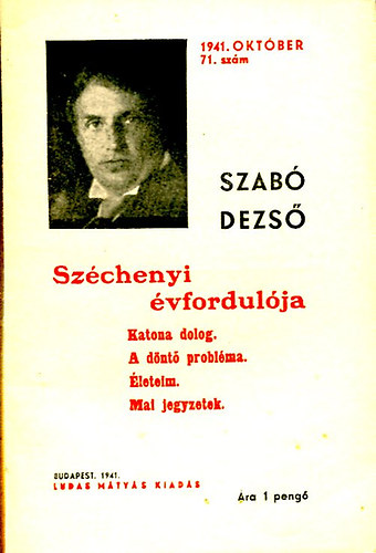 Szab Dezs - Szchenyi vfordulja (Szab Dezs jabb mvei 71.)