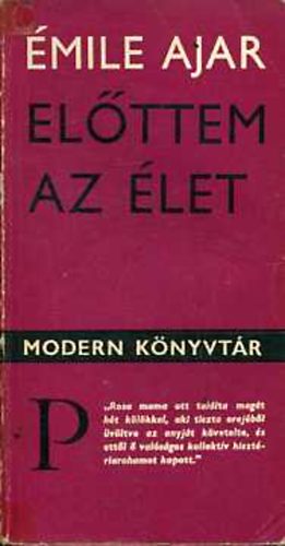 Émile Ajar - Előttem az élet (Modern könyvtár)