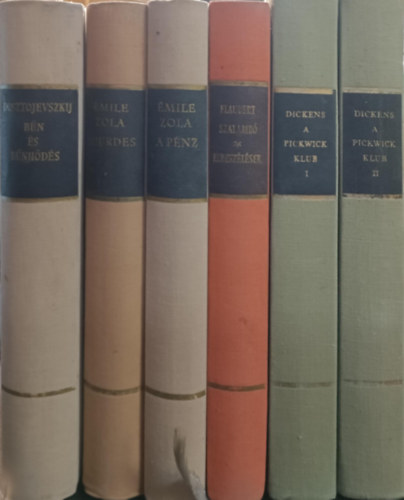 Fjodor Mihajlovics Dosztojevszkij, mile Zola, Flaubert, Charles Dickens - A vilgirodalom remekei knyvcsomag