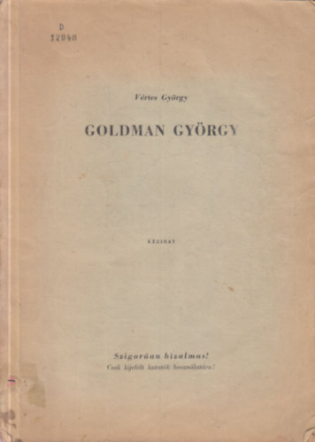 V�rtes Gy�rgy - Goldman Gy�rgy - k�zirat