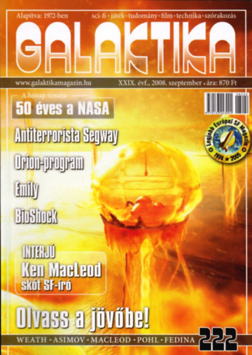 Galaktika 222. (XXIX. vf., 2008. szeptember)