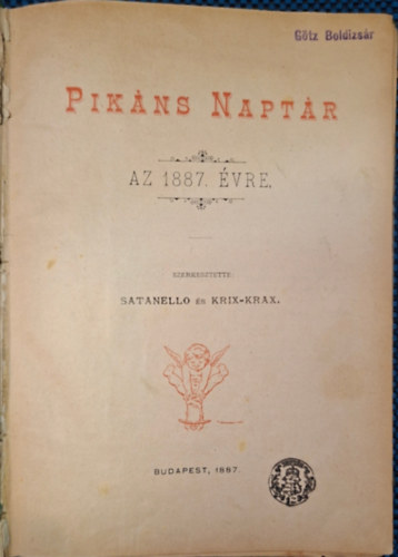 Satanello, Krix-krax - Pik�ns Napt�r - az 1887. �vre