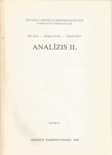Pl Jen - Schipp Ferenc, Simon Pter - Analzis II.