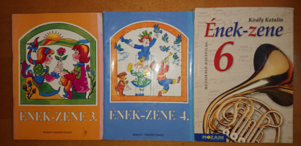 Kaibinger Pl, Kirly Katalin - 3 db nek-zene tanknyv: nek-zene 3., nek-zene 4., nek-zene 6.