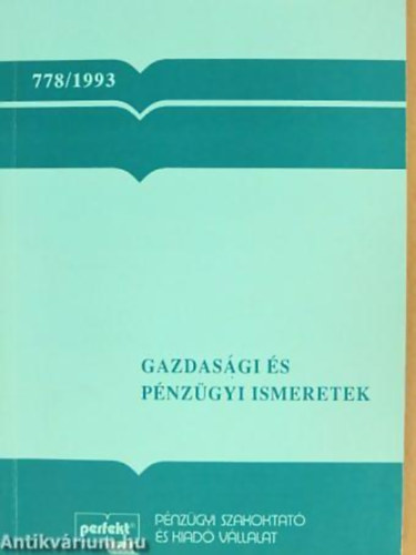 Dr. Szolnoki Bla - Gazdasgi s pnzgyi ismeretek