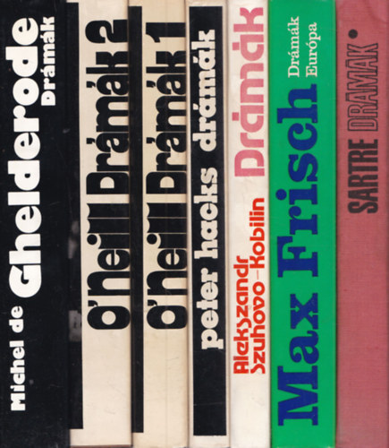 Michel de Ghelderode, Eugene O'Neill, Peter Hacks, Alekszandr Szuhovo-Kobilin, Max Frisch, Jean-Paul Sartre - 6 db dr�magy�jtem�ny (7 k�tetben)