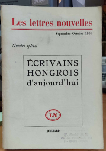 Maurice Nadeau - �crivains Hongrois d'aujourd'hui - Les lettres nouvelles septembre-octobre 1964