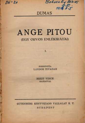 Lndor Tivadar - Dumas mvei - Egy orvos emlkiratai ( I-VI. ktet egyben )