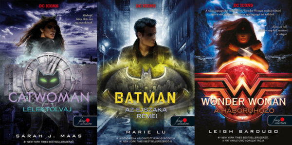 Sarah J. Maas, Marie Lu, Leigh Bardugo - DC Icons knyvcsomag (3 db knyv) / Macskan - Llektolvaj, Batman - Az jszaka rmei, Wonder Woman - A hborhoz