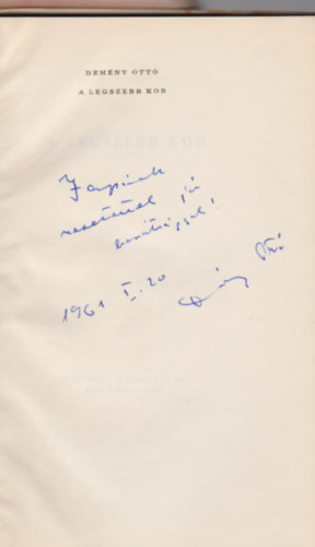 Demény Ottó - A legszebb kor