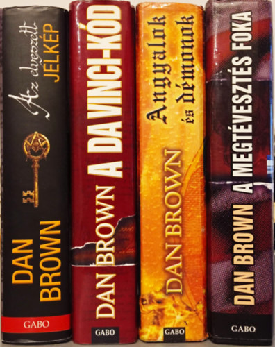 Dan Brown - 4 DB DAN BROWN KÖNYV: AZ ELVESZETT JELKÉP+A DA VINCI-KÓD+ANGYALOK ÉS DÉMONOK+A MEGTÉVESZTÉS FOKA