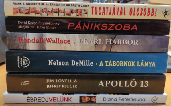 James Ellison, Gilbreth, Frank B.-Carey, Erne, Randall Wallace, Nelson DeMille, Lovell, Jim-Kluger, Jeffrey, Diana Peterfreund - 6 db mozifilm adaptci: A tbornok lnya + Apoll 13 + bredj velnk + Pnikszoba + Pearl Harbor + Tucatjval olcsbb!