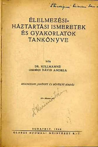Kollmann Lemhnyi Dvid Andrea - lelmezsi-hztartsi ismeretek s gyakorlatok tanknyve