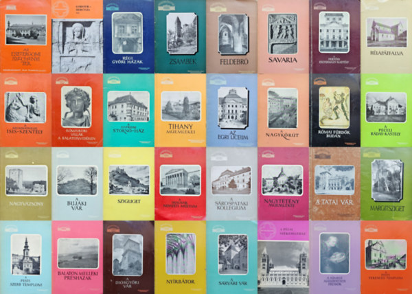 B. Wallon Emma, Fitz Jen, Jenei Ferenc, Tombor Ilona, Kampis Antal, Kdr Zoltn-Balla Lajos, Sallay Marianna, Gergelyffy Andrs, Szentlleky Tihamr, B. Thomas Edit, Storno Pl, Genthon Istv - 32 ktet a Memlkeink sorozatbl: Az esztergomi Szchenyi tr + Gorsivm-Hercvlia Tc + Rgi gyri hzak + Zsmbk + Feldebr + Savaria + A fertdi Eszterhzy - kastly + Blaptfalva + A szombathelyi Isis-szently + Rma