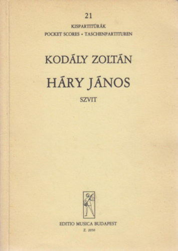 Kodály Zoltán - Háry János szvit - kispartiturák