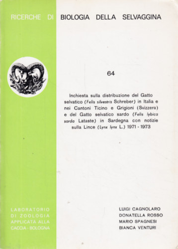 Luigi Cagnolaro, Donatella Rosso, Mario Spagnesi, Bianca Venturi - Ricerche di Biologia della Selvaggina 64