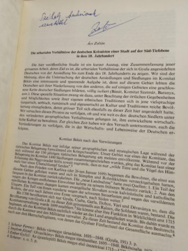 �cs Zolt�n - Egy d�l-alf�ldi v�rosunk n�met telepeseinek urb�ri�lis viszonyai a XVIII. sz�zadban