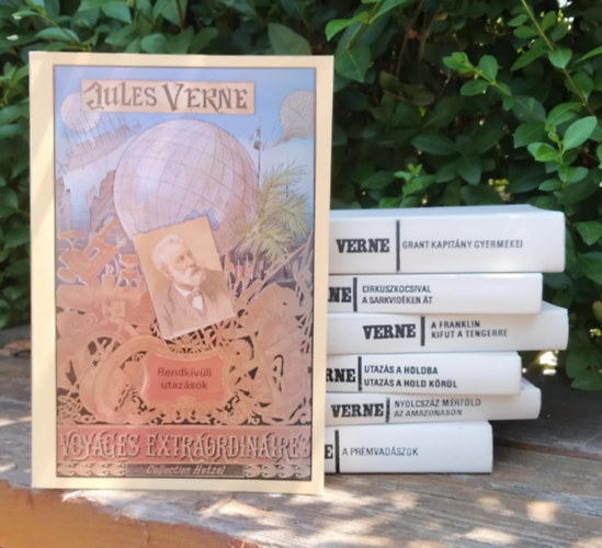 Verne Gyula, Jules Verne - 7 db-os KÖNYVMENTŐ AJÁNLAT, Verne művek: A prémvadászok+ Nyolcszáz mérföld az Amazonason+ Utazás a Holdba /Utazás a Hold körül+ A Franklin kifut a tengerre+ Cirkuszkocsival a sarkvidéken át+ Grant kapitány gyermekei+ Rendkívüli utaz