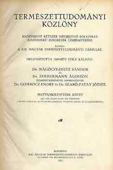 Dr. Gombocz-Dr. Szab-Patay - Termszettudomnyi kzlny 1937