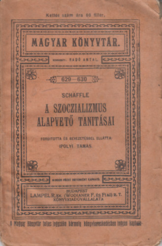 Schffle (Ford. Ipolyi Tams) - A szoczializmus alapvet tanitsai