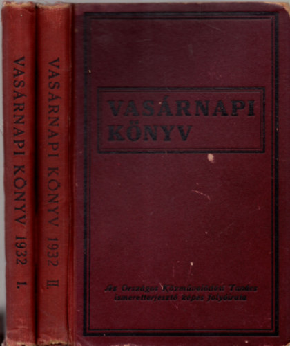 Vas�rnapi k�nyv 1932. I-II.