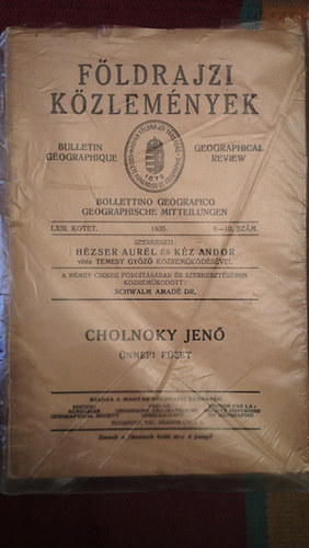 Hézser Aurél-KÉz Andor - Földrajzi közlemények 8-10.szám