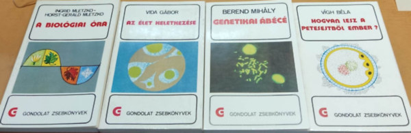 Berend Mihly, Vgh Bla, Vida Gbor, Ingrid Mletzko, Horst-Gerald Mletzko - 4 db Gondolatok zsebknyvek: A biolgiai ra + Az let keletkezse + Genetikai bc + Hogyan lesz a petesejtbl ember?