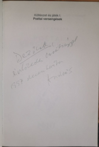 Luk�csy Andr�s - Po�tikai verseng�sek