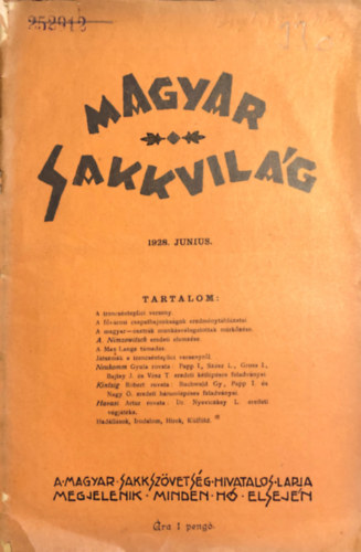 Magyar Sakkvilág 1923. október VIII./10. szám
