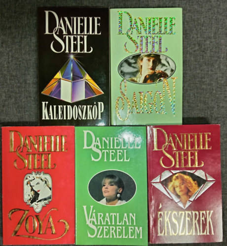 Danielle Steel - (5db) Danielle Steel romantikus k�nyvcsomag: Kaleidoszk�p / Saigon / Zoya / V�ratlan szerelem / �kszerek