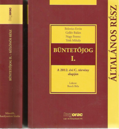 Busch Béla (szerk.) - Büntetőjog I. - A 2012. évi C. törvény alapján (Általános rész)