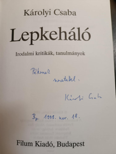 Krolyi Csaba - Lepkehl