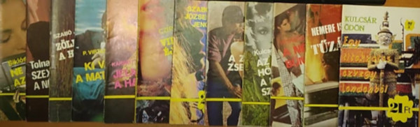 Nemere Istv�n, Kulcs�r �d�n, Szab� J�zsef Jen�, �s m�g sokan m�sok - 12 db krimi f�zet: Egy titokzatos �zvegy Londonb�l + T�z�ldozat + A n�hai b�n�z� + Az �jszakai h�lgy, avagy a kolostor sz�pe + A zokog� zsebtolvaj + Hal�lt oszt� pici kacs� + Viperfogak �jszak�ja + Jelmezben a hal�l + Ki van a matr