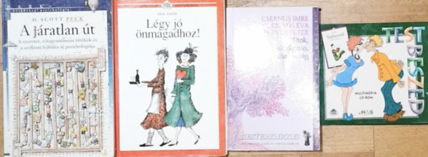 M. Scott Peck, Paul Hauck, Dr. Csernus Imre - Dr. Kígyós Éva - Dr. Popper Péter - 4db önismerettel, társas kapcsolatokkal kapcsolatos mű - Testbeszéd CD, Titok, elhallgatás, őszinteség, Légy jó önmagadhoz!, A járatlan út