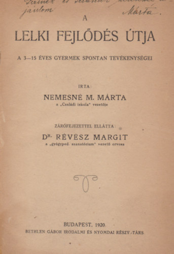 Nemesn� M. M�rta - A lelki fejl�d�s �tja