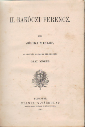 Jsika Mikls - II. Rkczi Ferencz