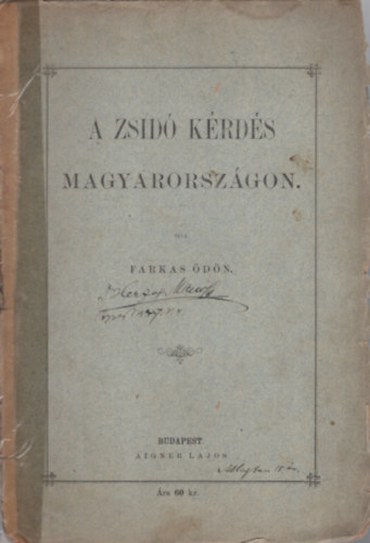 Farkas dn - A zsid krds Magyarorszgon